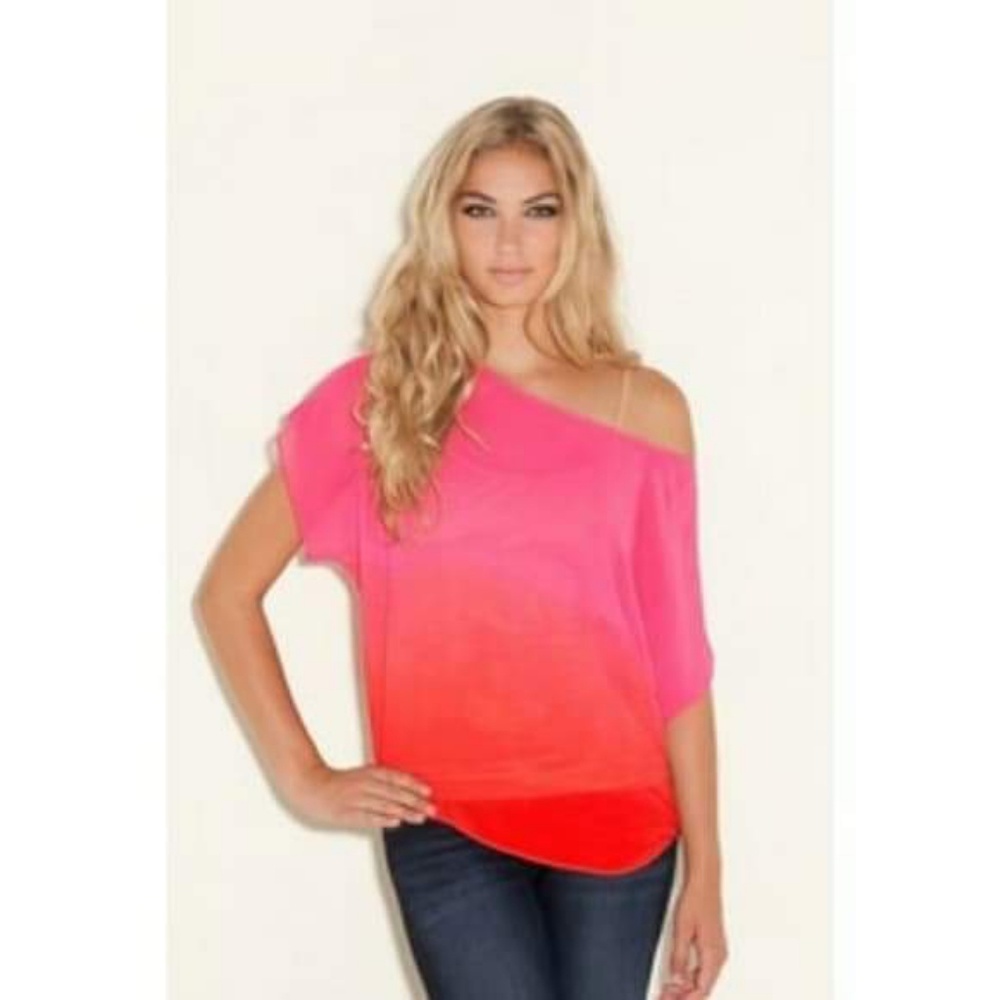 Guess los Angeles Taylor dip dye top size …